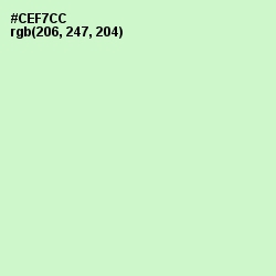 #CEF7CC - Tea Green Color Image