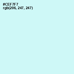 #CEF7F7 - Scandal Color Image