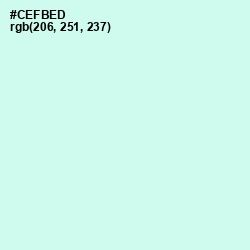 #CEFBED - Aero Blue Color Image