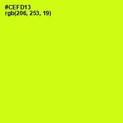 #CEFD13 - Electric Lime Color Image