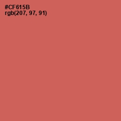 #CF615B - Red Damask Color Image