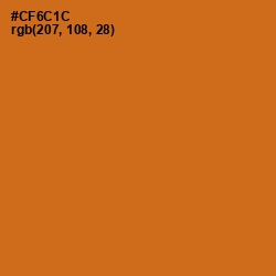 #CF6C1C - Hot Cinnamon Color Image