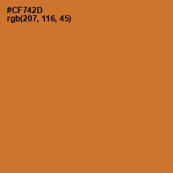 #CF742D - Ochre Color Image