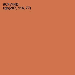 #CF744D - Raw Sienna Color Image
