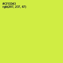 #CFED43 - Wattle Color Image