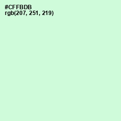 #CFFBDB - Blue Romance Color Image