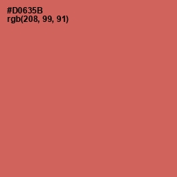 #D0635B - Red Damask Color Image