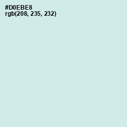 #D0EBE8 - Granny Apple Color Image