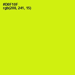 #D0F10F - Chartreuse Yellow Color Image