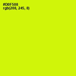 #D0F508 - Chartreuse Yellow Color Image