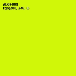 #D0F608 - Chartreuse Yellow Color Image