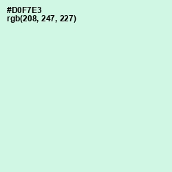 #D0F7E3 - Granny Apple Color Image