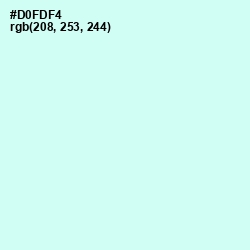 #D0FDF4 - Foam Color Image