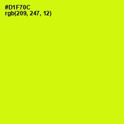 #D1F70C - Chartreuse Yellow Color Image
