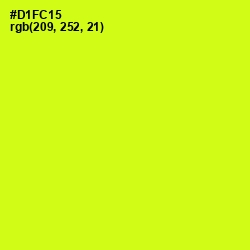 #D1FC15 - Electric Lime Color Image