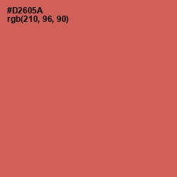 #D2605A - Red Damask Color Image