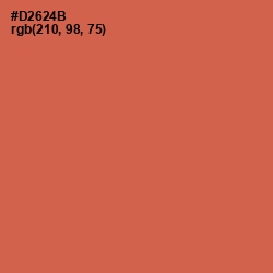#D2624B - Red Damask Color Image