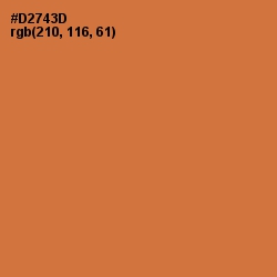#D2743D - Ochre Color Image