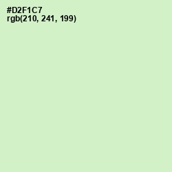 #D2F1C7 - Tea Green Color Image