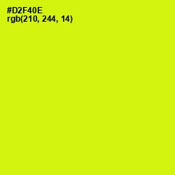 #D2F40E - Chartreuse Yellow Color Image