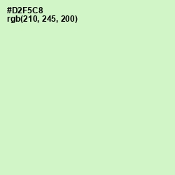 #D2F5C8 - Tea Green Color Image