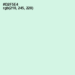 #D2F5E4 - Granny Apple Color Image