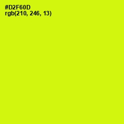 #D2F60D - Chartreuse Yellow Color Image