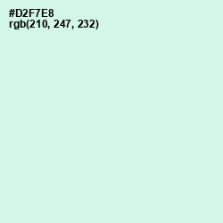 #D2F7E8 - Granny Apple Color Image