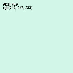 #D2F7E9 - Granny Apple Color Image