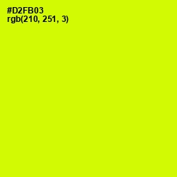 #D2FB03 - Chartreuse Yellow Color Image