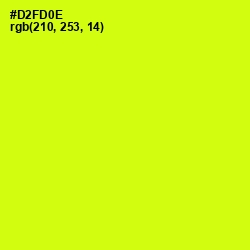 #D2FD0E - Chartreuse Yellow Color Image