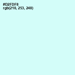 #D2FDF8 - Foam Color Image