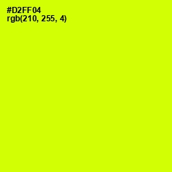 #D2FF04 - Chartreuse Yellow Color Image