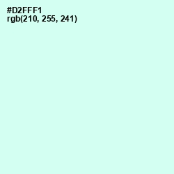 #D2FFF1 - Foam Color Image