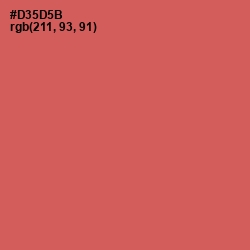 #D35D5B - Chestnut Rose Color Image