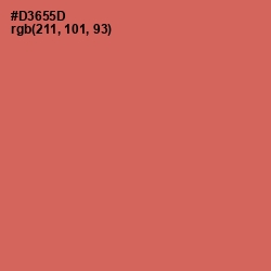 #D3655D - Red Damask Color Image