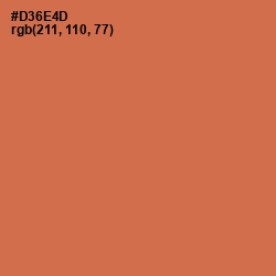 #D36E4D - Red Damask Color Image
