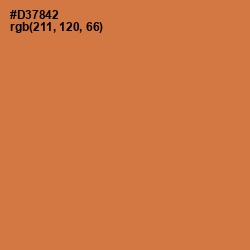 #D37842 - Raw Sienna Color Image