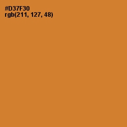 #D37F30 - Ochre Color Image
