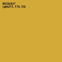 #D3AA37 - Old Gold Color Image