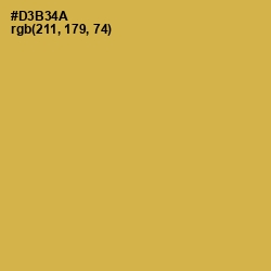 #D3B34A - Turmeric Color Image