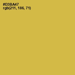 #D3BA47 - Turmeric Color Image