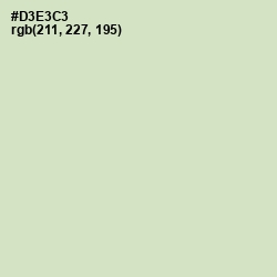 #D3E3C3 - Beryl Green Color Image