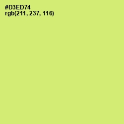 #D3ED74 - Yellow Green Color Image
