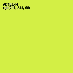 #D3EE44 - Wattle Color Image