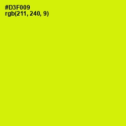 #D3F009 - Chartreuse Yellow Color Image