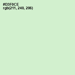 #D3F0CE - Tea Green Color Image