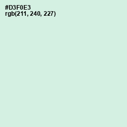 #D3F0E3 - Granny Apple Color Image