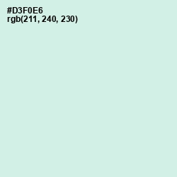#D3F0E6 - Granny Apple Color Image