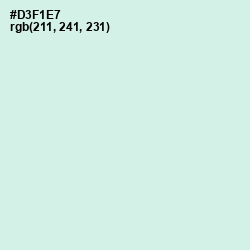 #D3F1E7 - Granny Apple Color Image